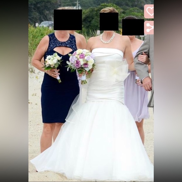 NWT Vera Wang Strapless Ivory Dress - Picture 2 of 14